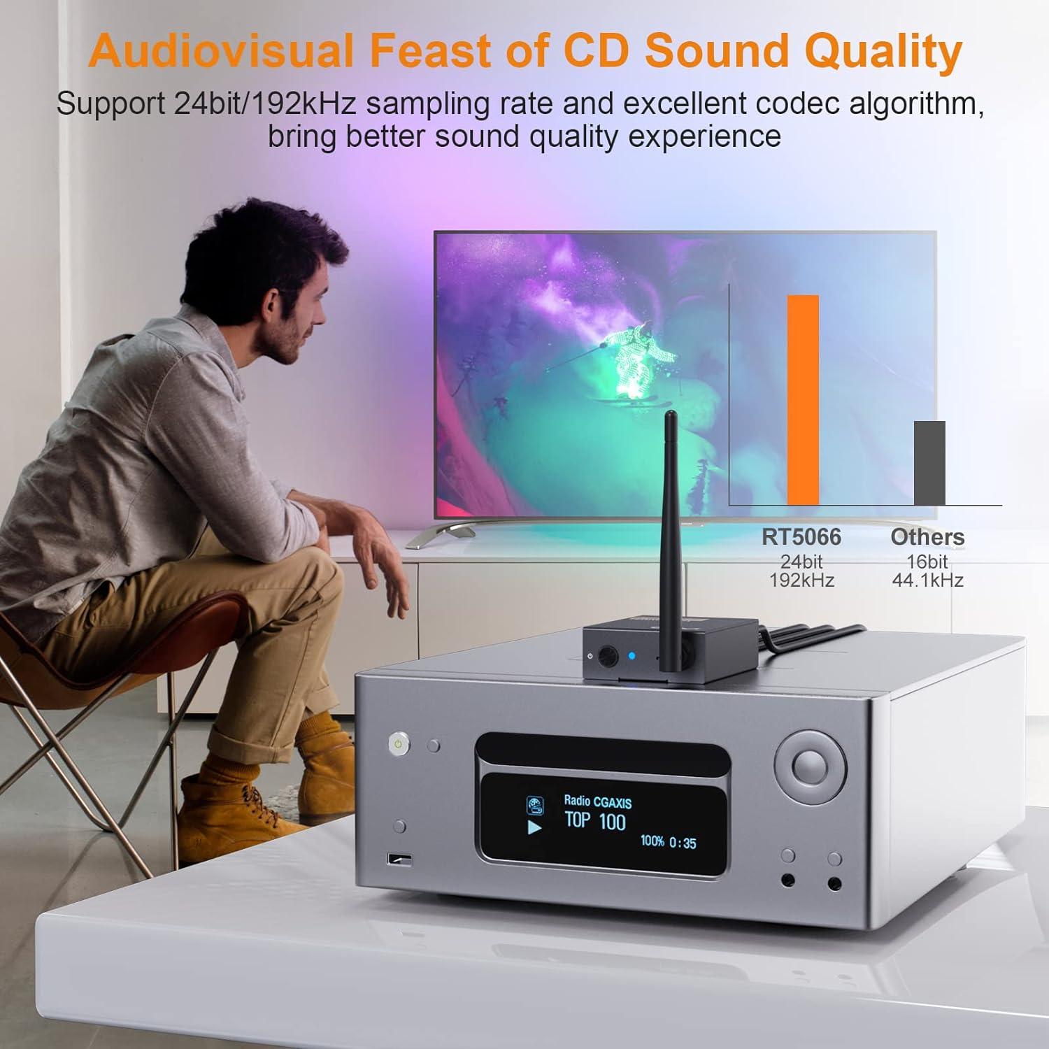 YMOO Transmisor y Receptor Inalámbrico 3 en 1 RCA 100m