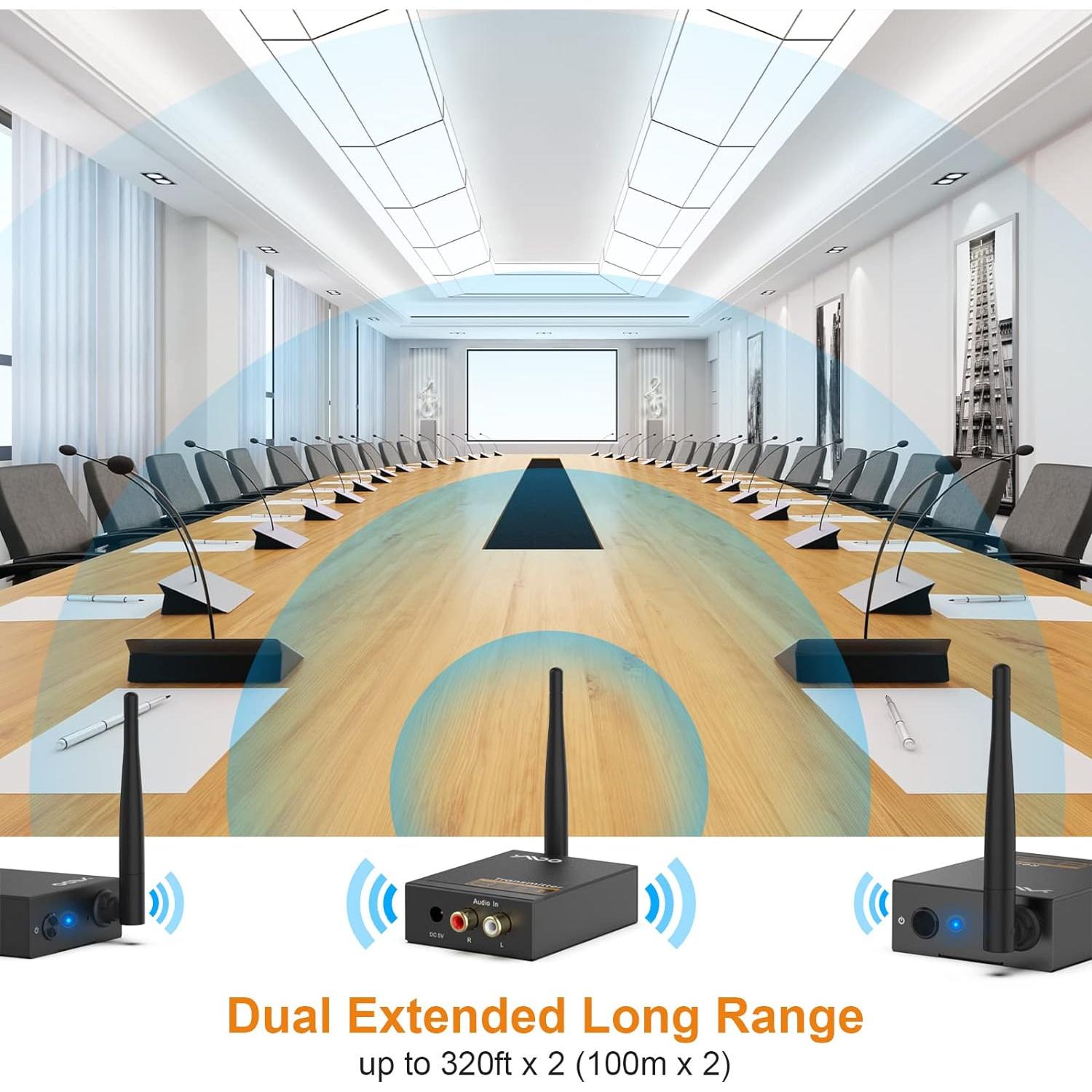 YMOO Transmisor y Receptor Inalámbrico 3 en 1 RCA 100m