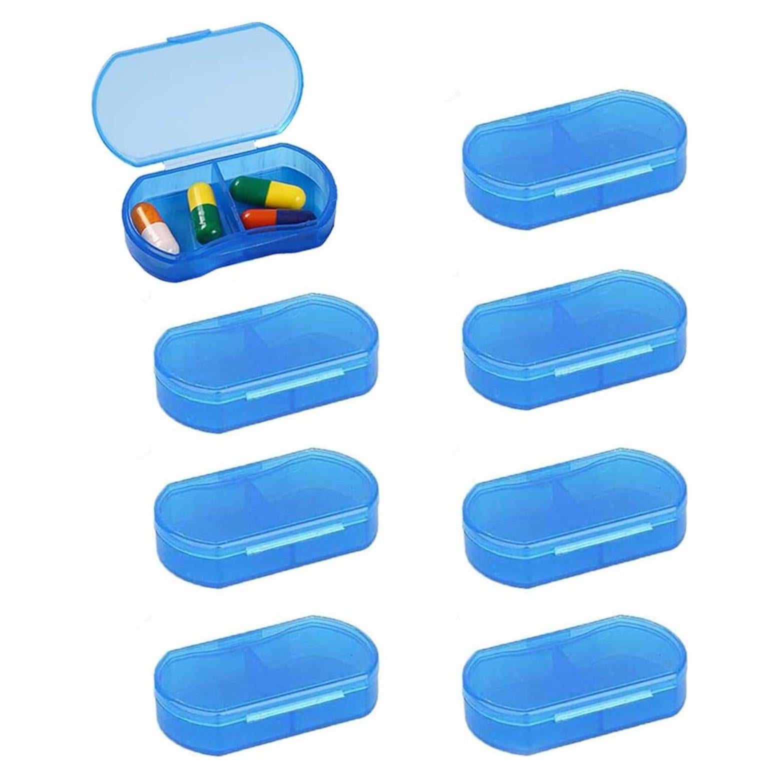 Organizador de Pastillas INVODA 8PCS Azul Compacto