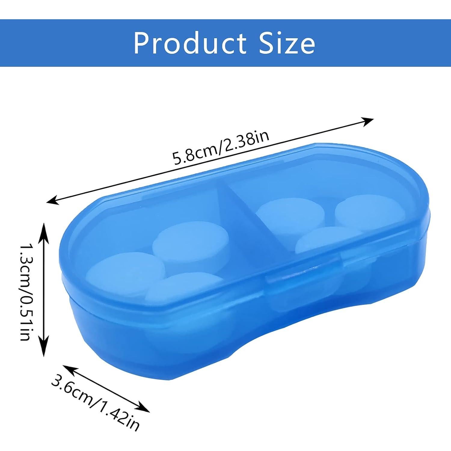 Organizador de Pastillas INVODA 8PCS Azul Compacto