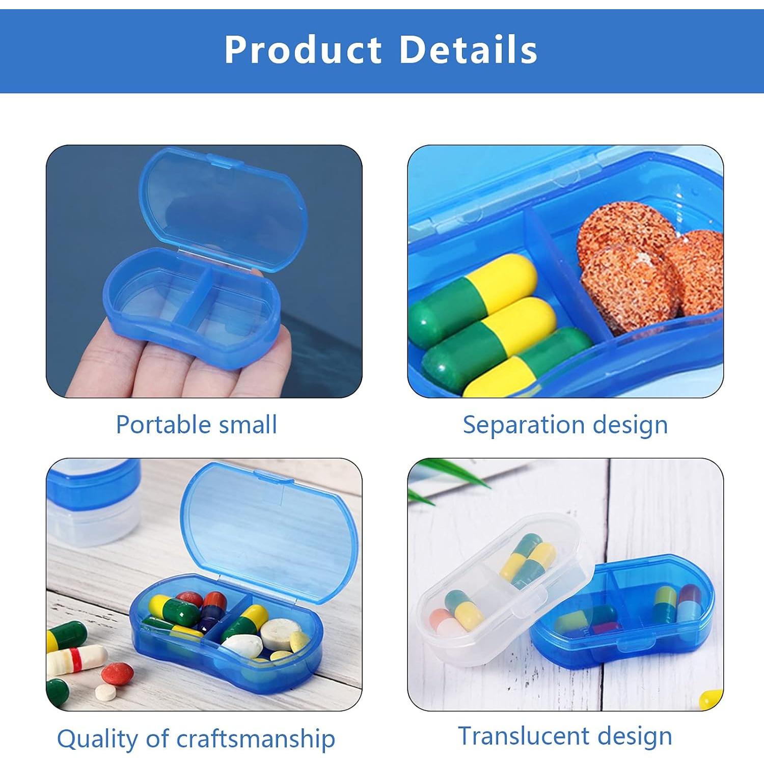 Organizador de Pastillas INVODA 8PCS Azul Compacto