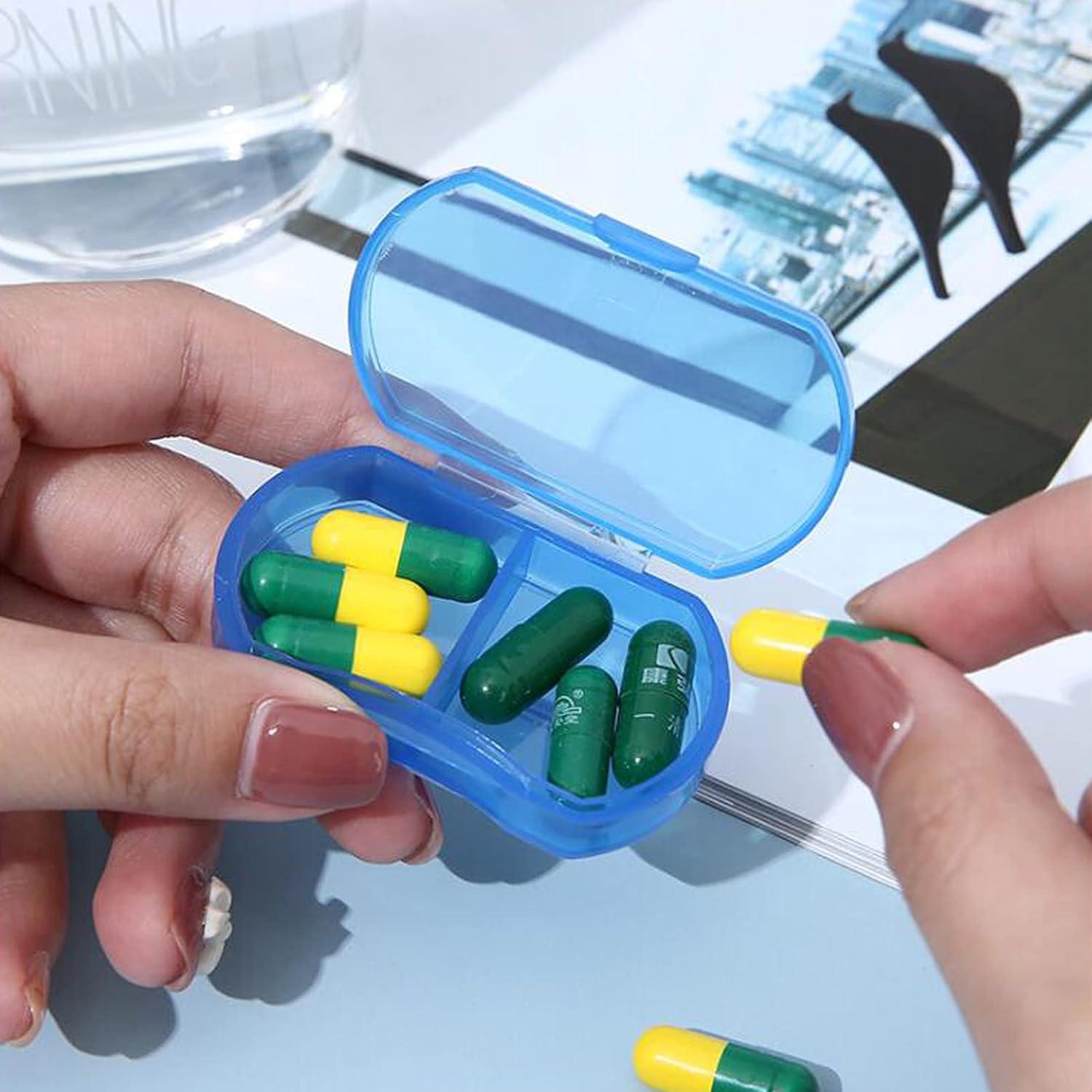 Organizador de Pastillas INVODA 8PCS Azul Compacto