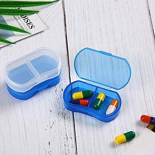 Organizador de Pastillas INVODA 8PCS Azul Compacto