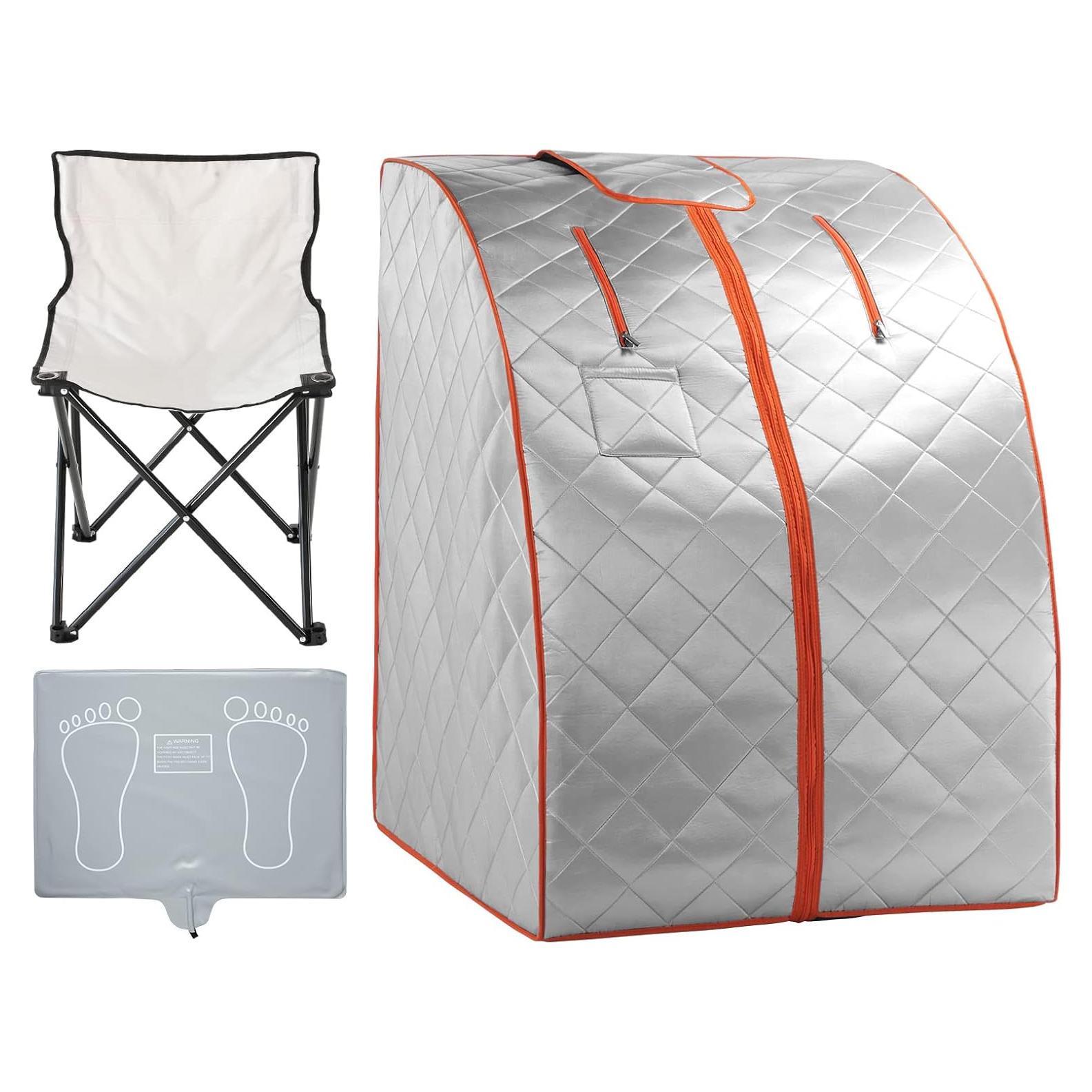 Sauna Infrarroja Portátil ZONEMEL para 1 Persona con Silla