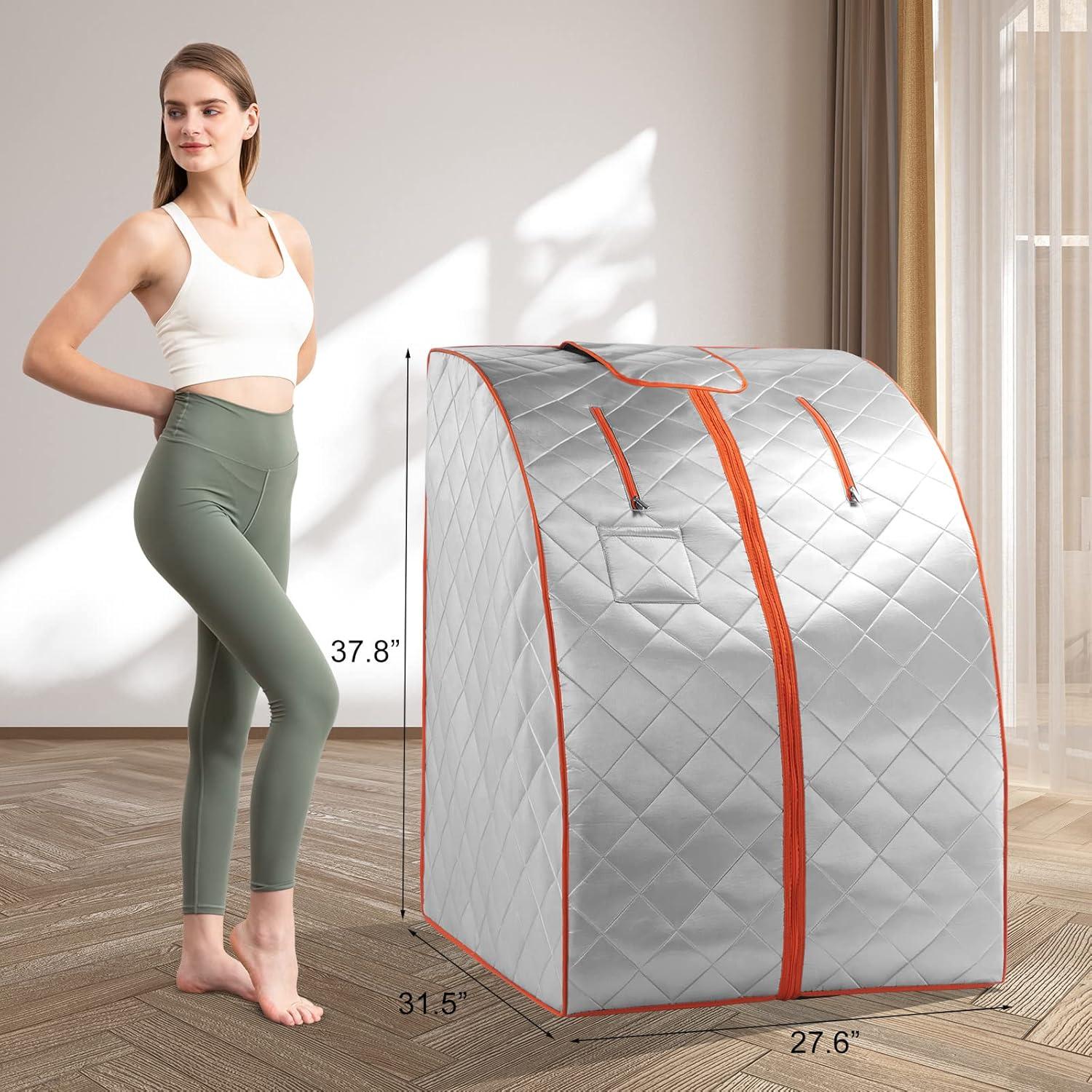 Sauna Infrarroja Portátil ZONEMEL para 1 Persona con Silla