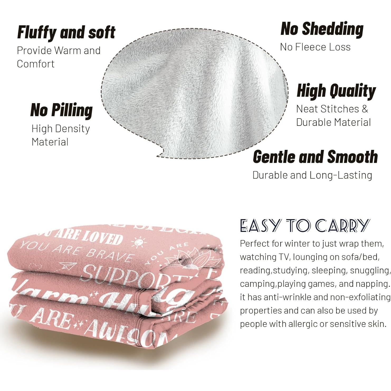 Manta de Recuperación EOBIBIFUN Rosa 152x127 cm Suave