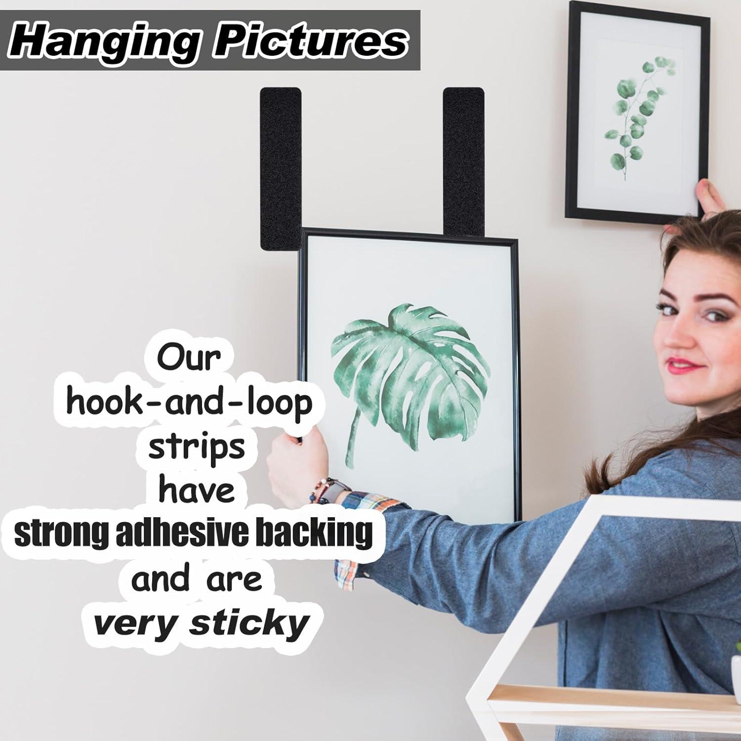 Cinta de Gancho y Bucle Adhesiva Navona 2.54x10.16 cm Negra