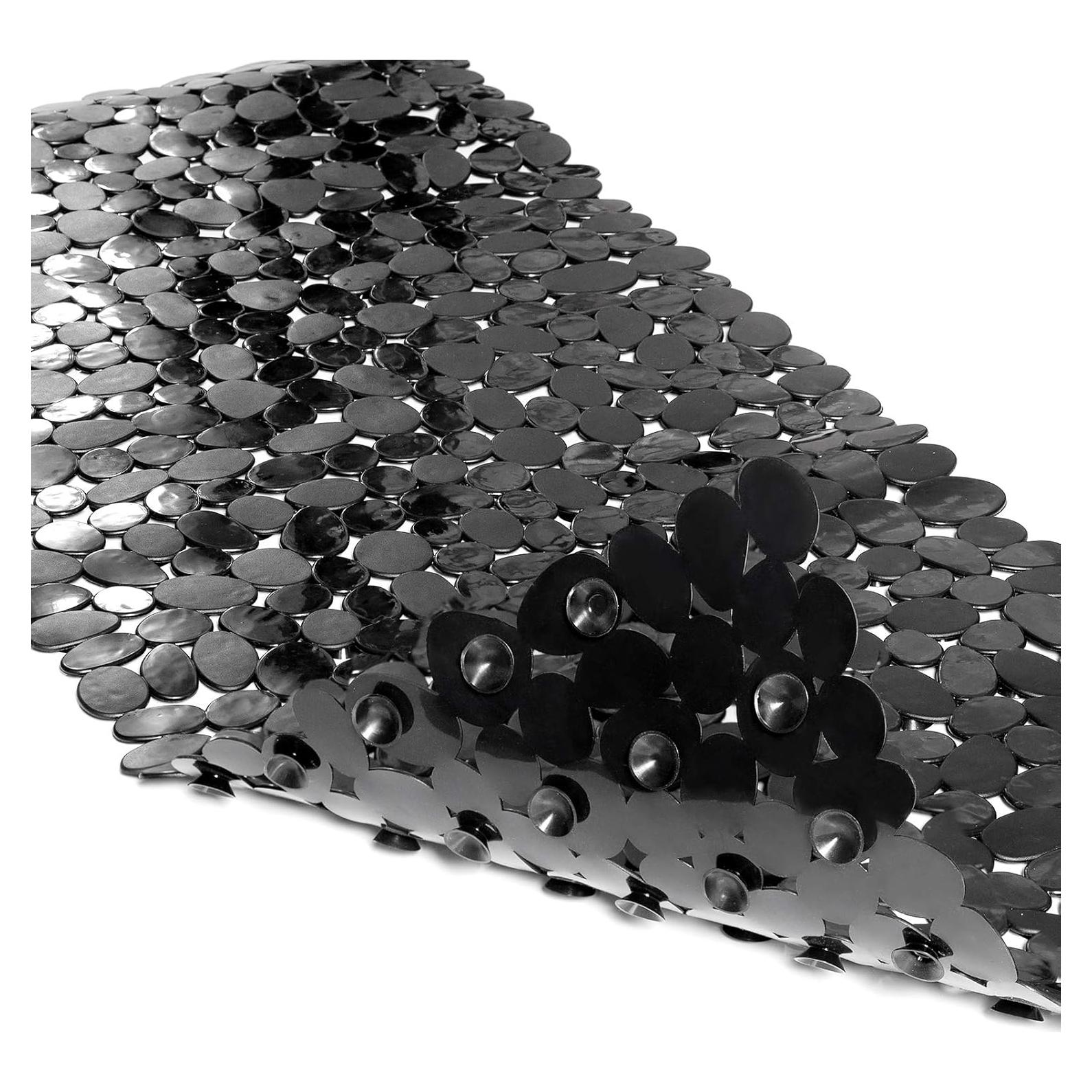 Alfombrilla de Baño Antideslizante TEESHLY 89x41cm Negro