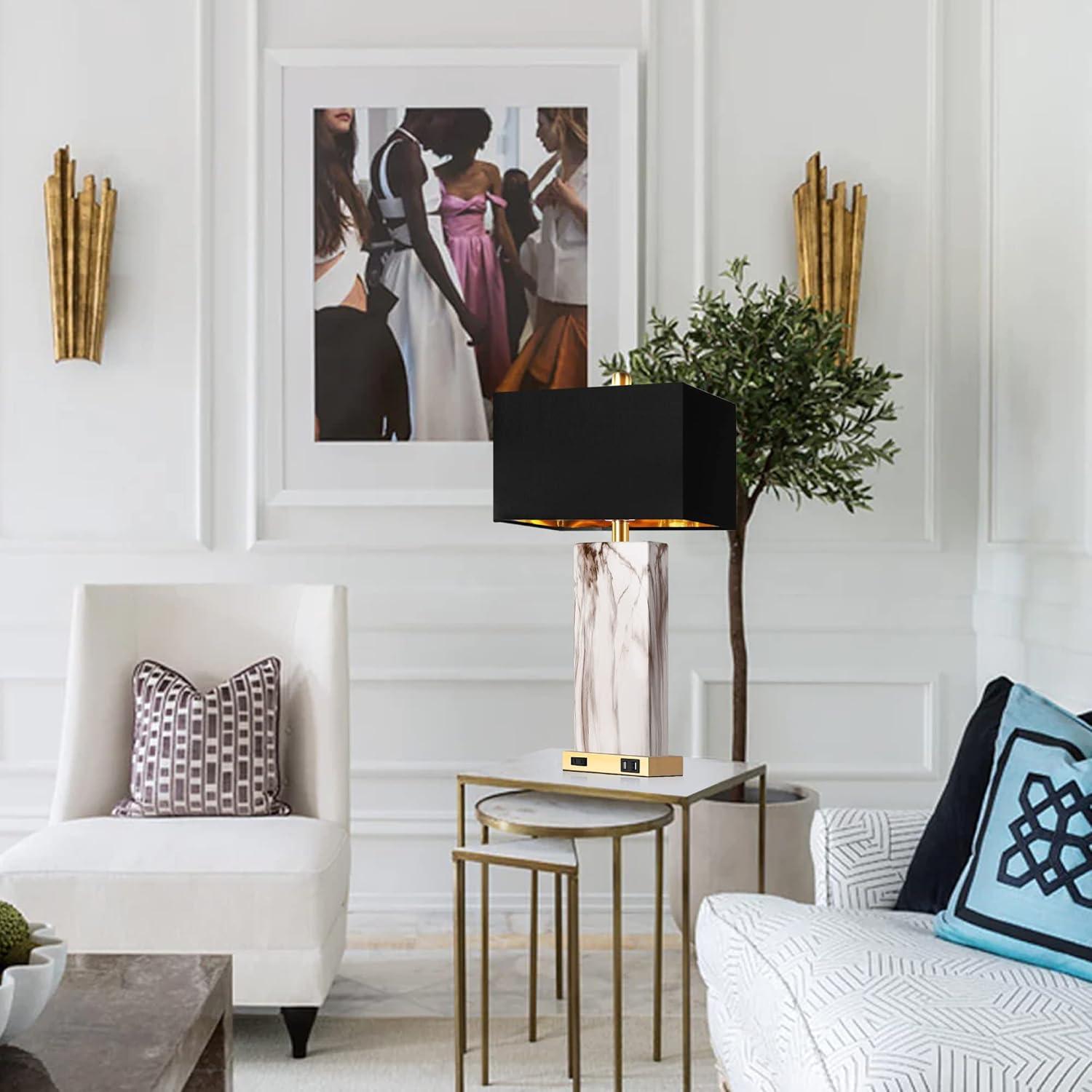 Juego de 2 lámparas de mesa PARTPHONER con USB y AC