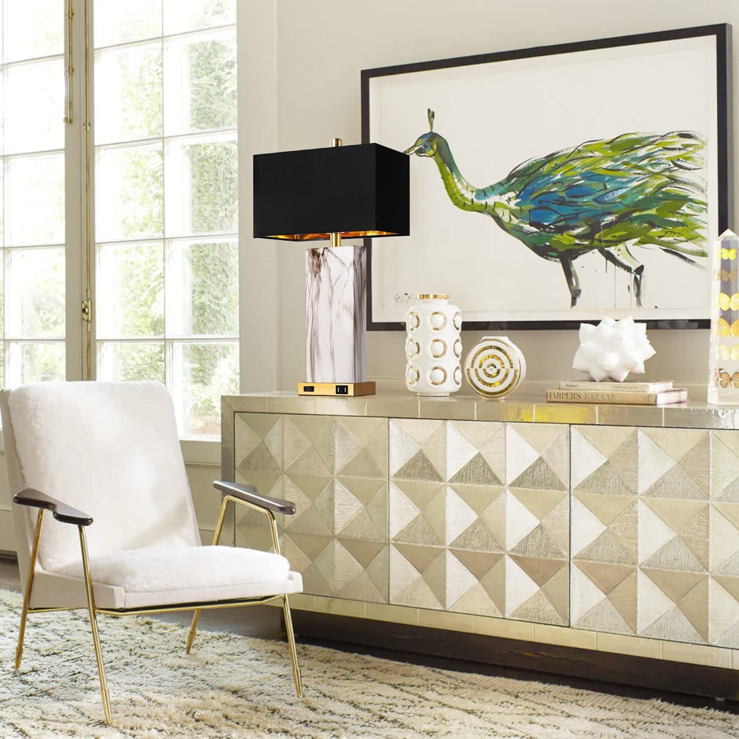 Juego de 2 lámparas de mesa PARTPHONER con USB y AC