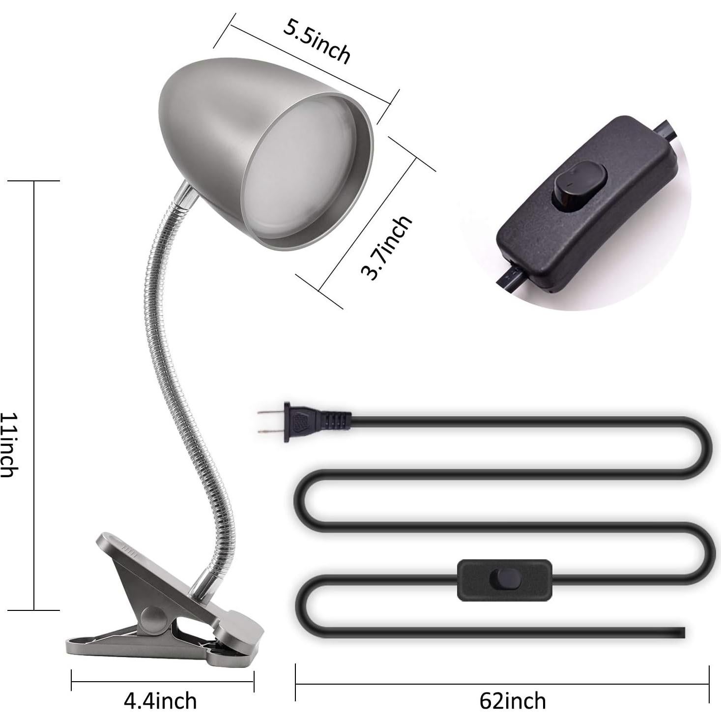 Lámpara de escritorio Energetic con abrazadera 3.5W 240LM