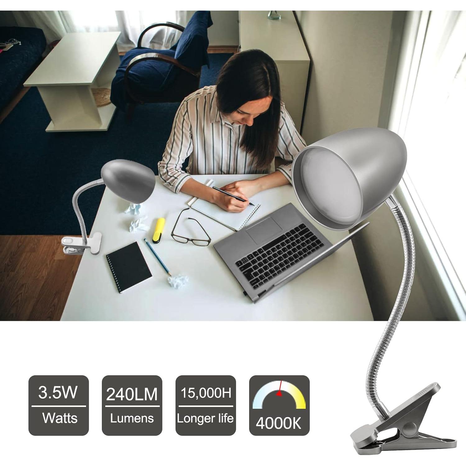 Lámpara de escritorio Energetic con abrazadera 3.5W 240LM