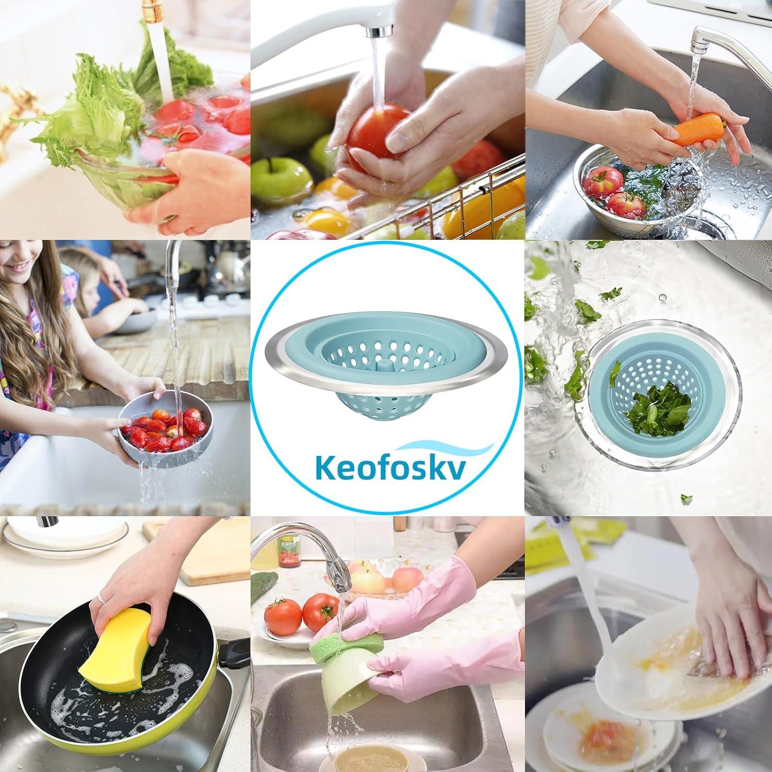Colador de Fregadero de Silicona Keofoskv 11.4 cm Antioxidante
