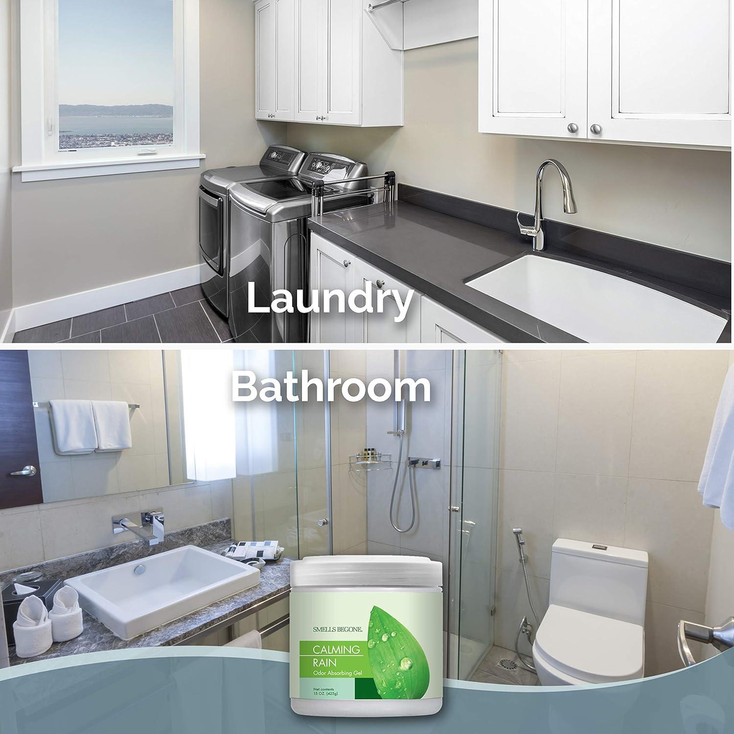 Gel Absorbente de Olores SMELLS BEGONE 425g Lluvia Calmante