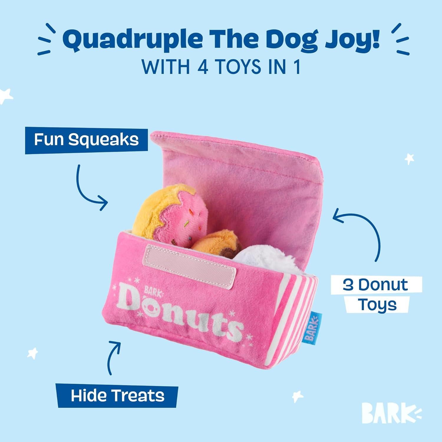 Juguete Interactivo para Perros Barkbox Donuts 4 en 1 Pequeño
