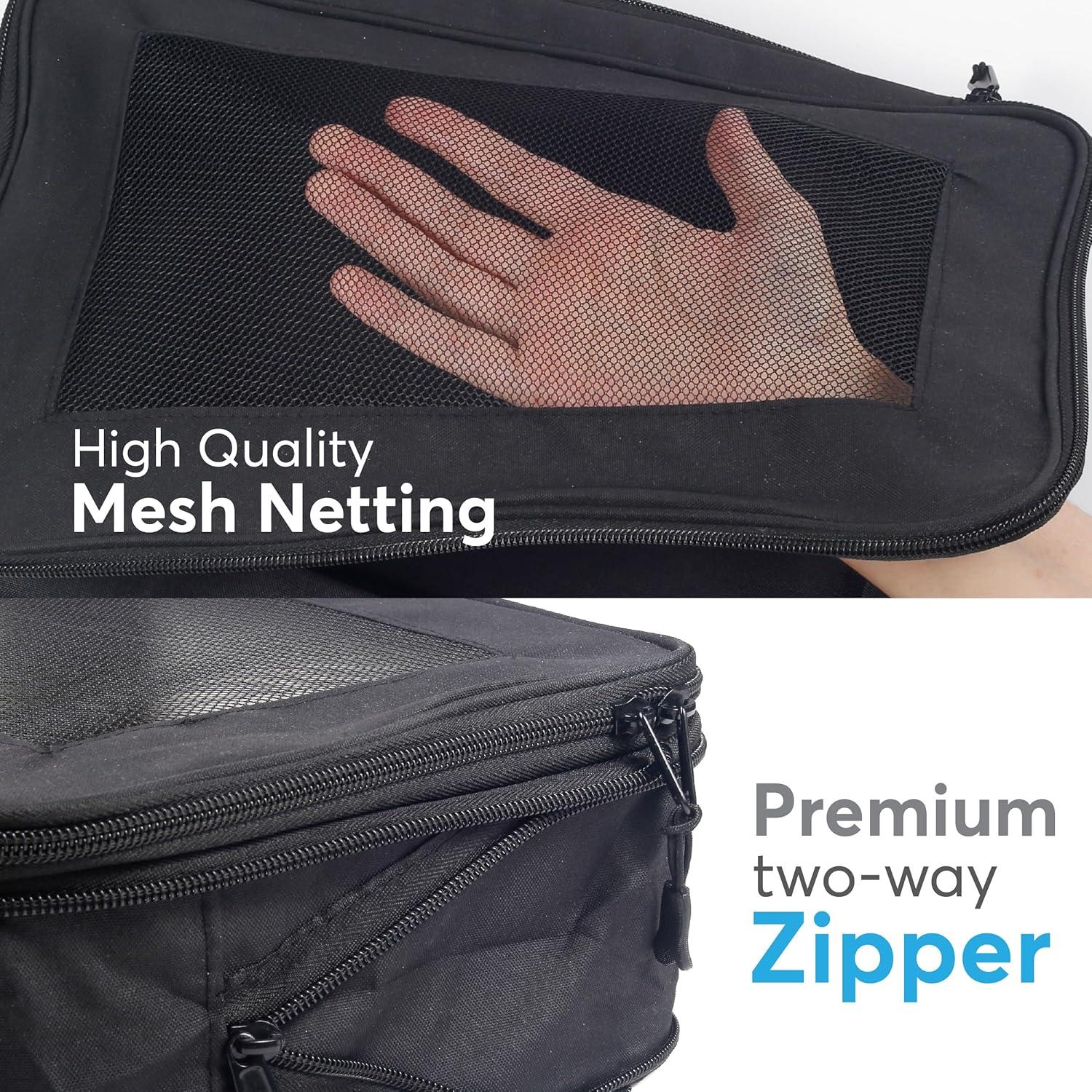 Set de 4 Cubos de Compresión SafiSpiral para Empacar - Negro