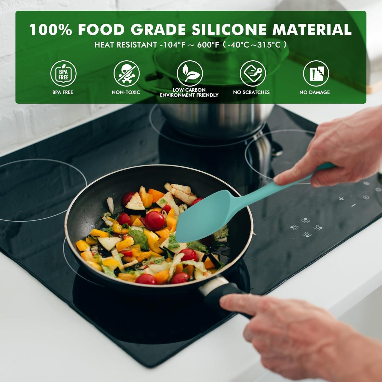 Juego de Espátulas de Silicona HOTEC 4 Piezas Resistente al Calor