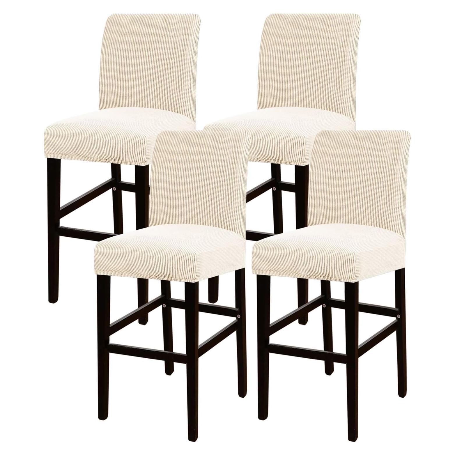 Funda de Taburete de Bar Turquoize Juego de 4 Natural