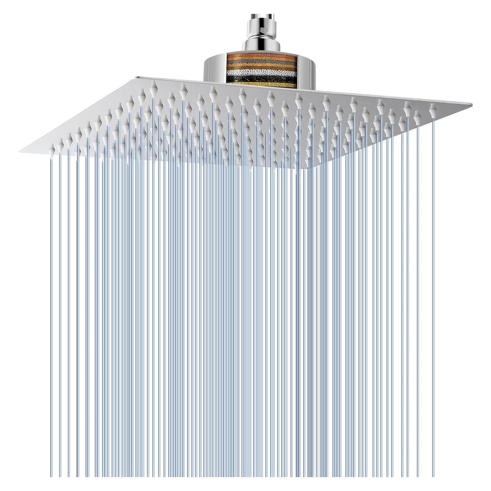 Cabezal de Ducha Voolan 10" Cuadrado con Filtro Acero Inoxidable