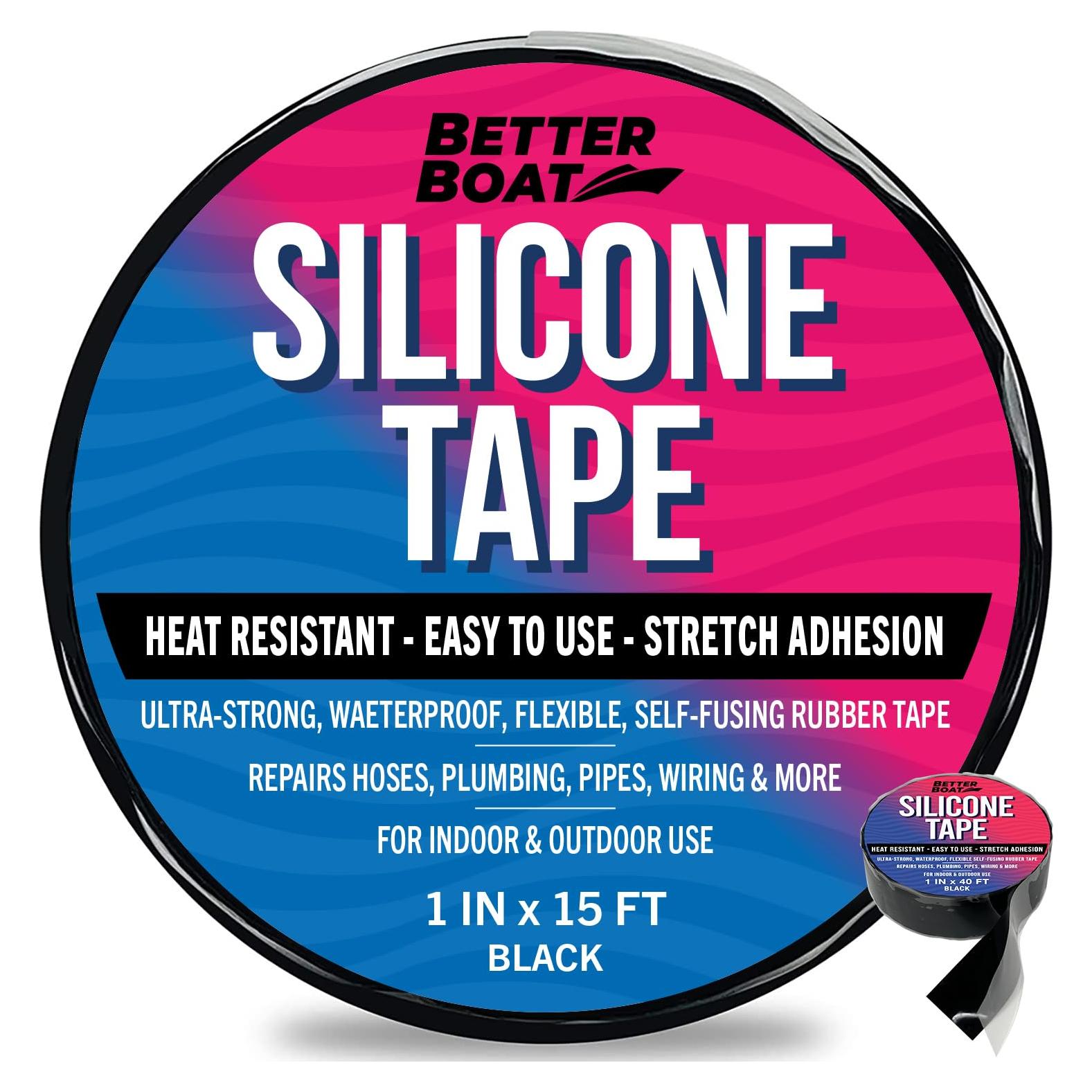 Cinta de Silicona Negra 15 pies 1" Better Boat - Impermeable