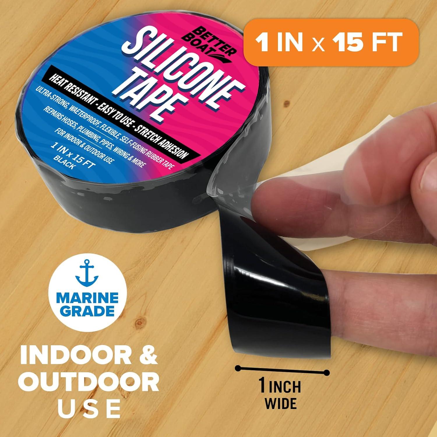 Cinta de Silicona Negra 15 pies 1" Better Boat - Impermeable