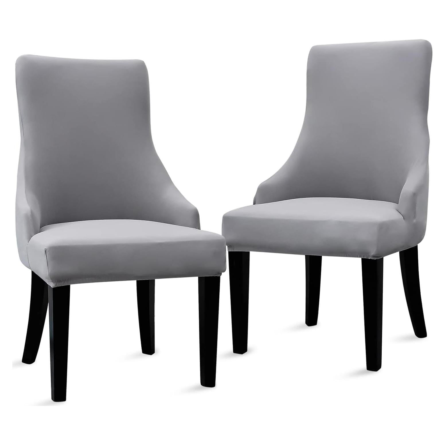 Funda de Silla Liykimt 2 Unidades Gris Claro Moderna