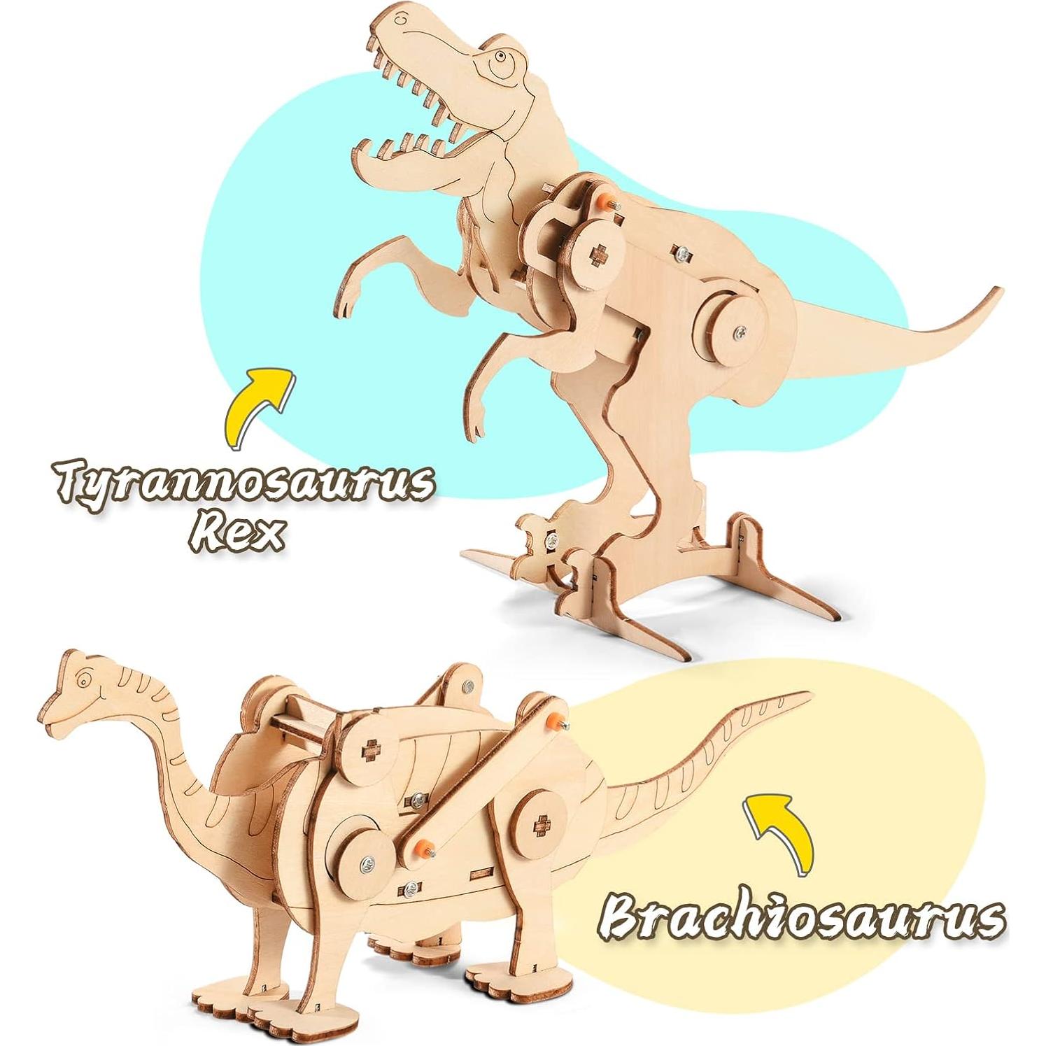 Kits STEM de Dinosaurios YUTIN - 4 Proyectos de Madera 8-12 Años