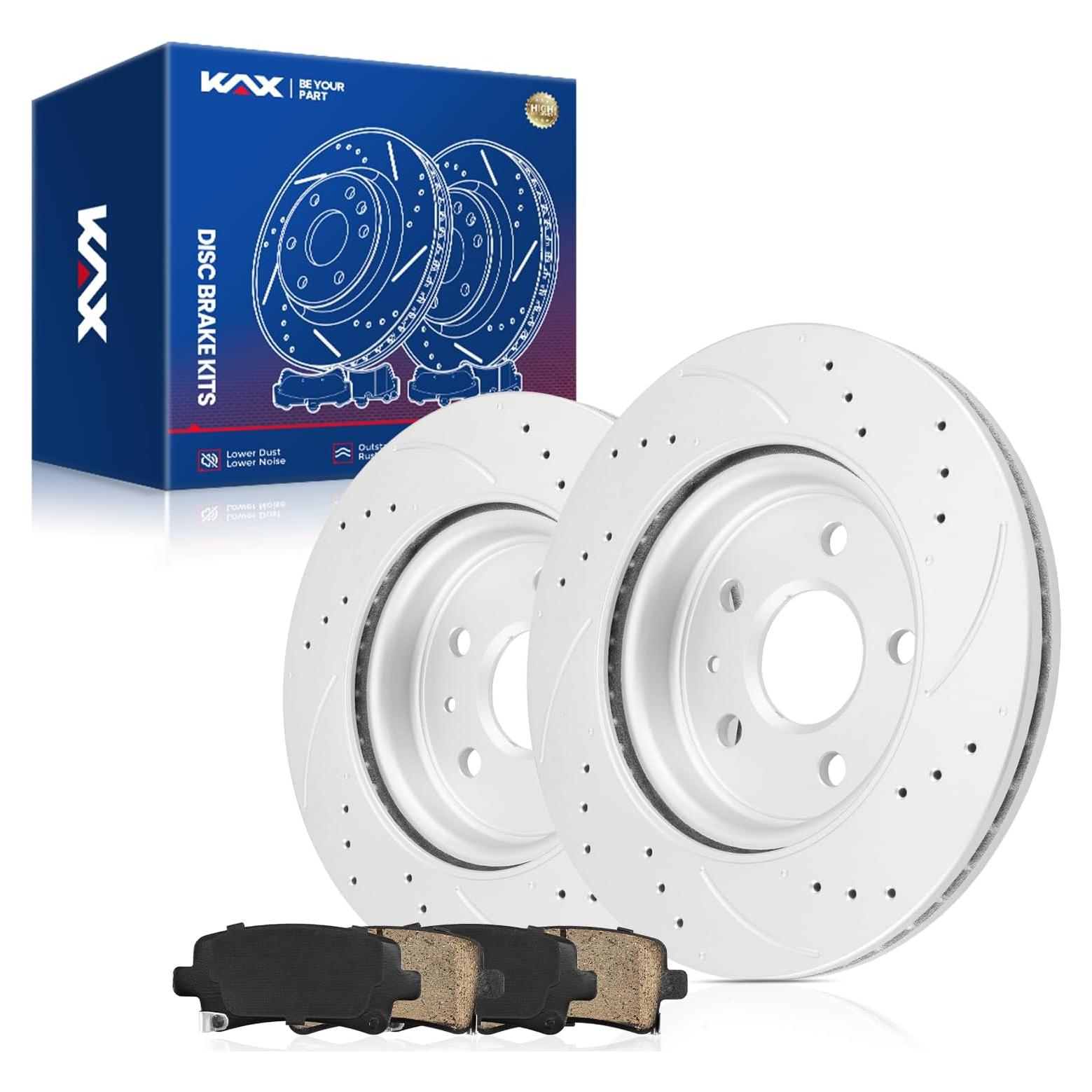 Kit de Freno Trasero KAX con Rotores Perforados y Pastillas Cerámicas