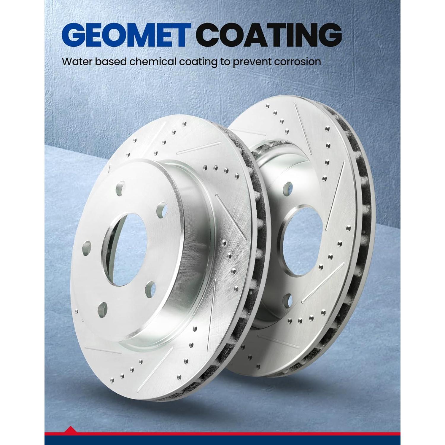 Kit de Freno Trasero KAX con Rotores Perforados y Pastillas Cerámicas