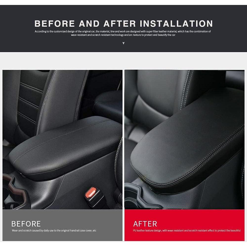 Cubierta de reposabrazos INTGET para Toyota RAV4 2019-2025 - Negro