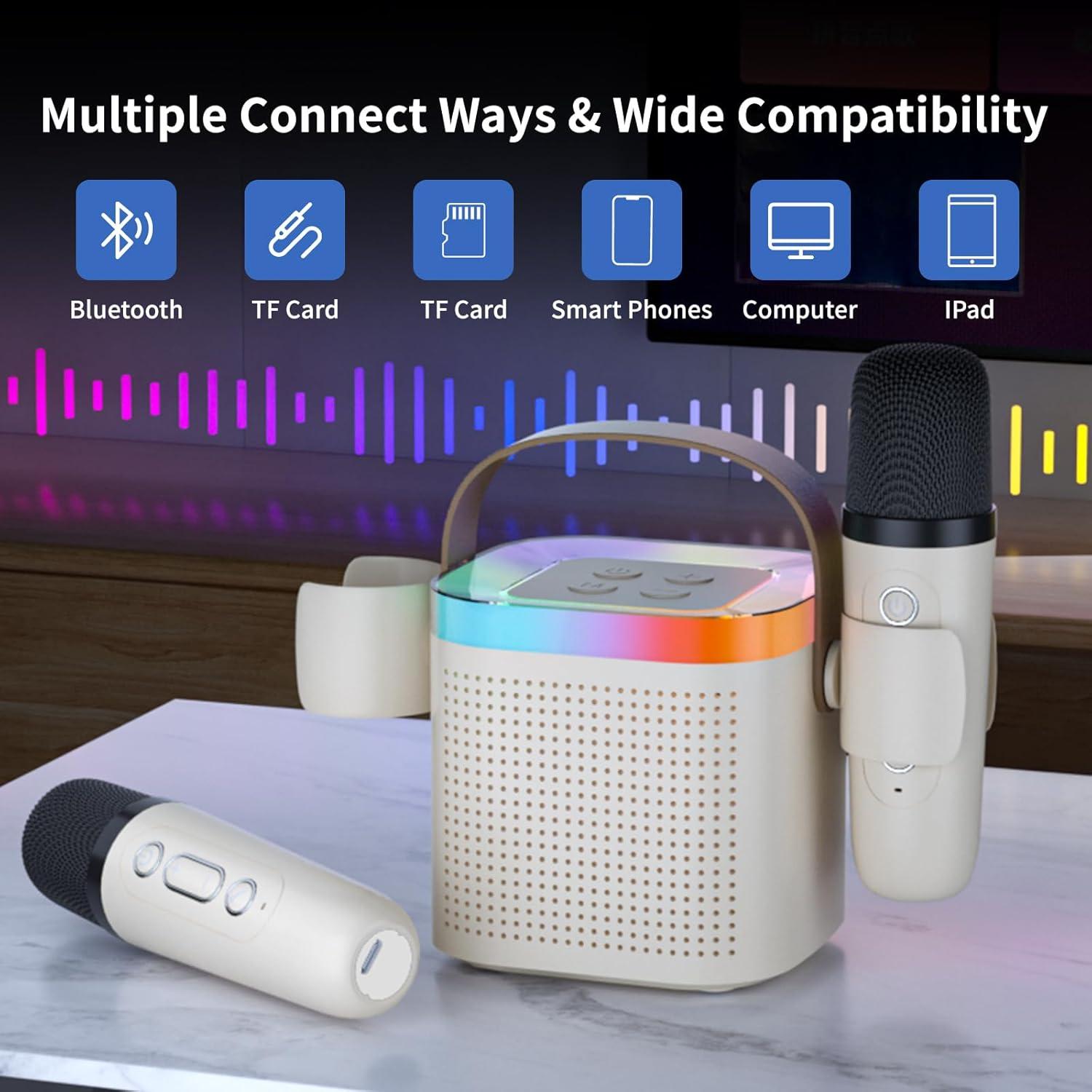 Máquina de Karaoke DRSYXCS para Niños con 2 Micrófonos