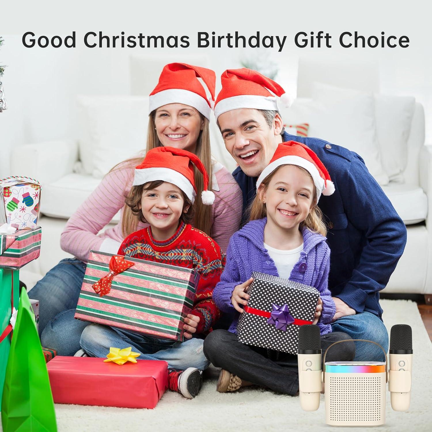 Máquina de Karaoke DRSYXCS para Niños con 2 Micrófonos