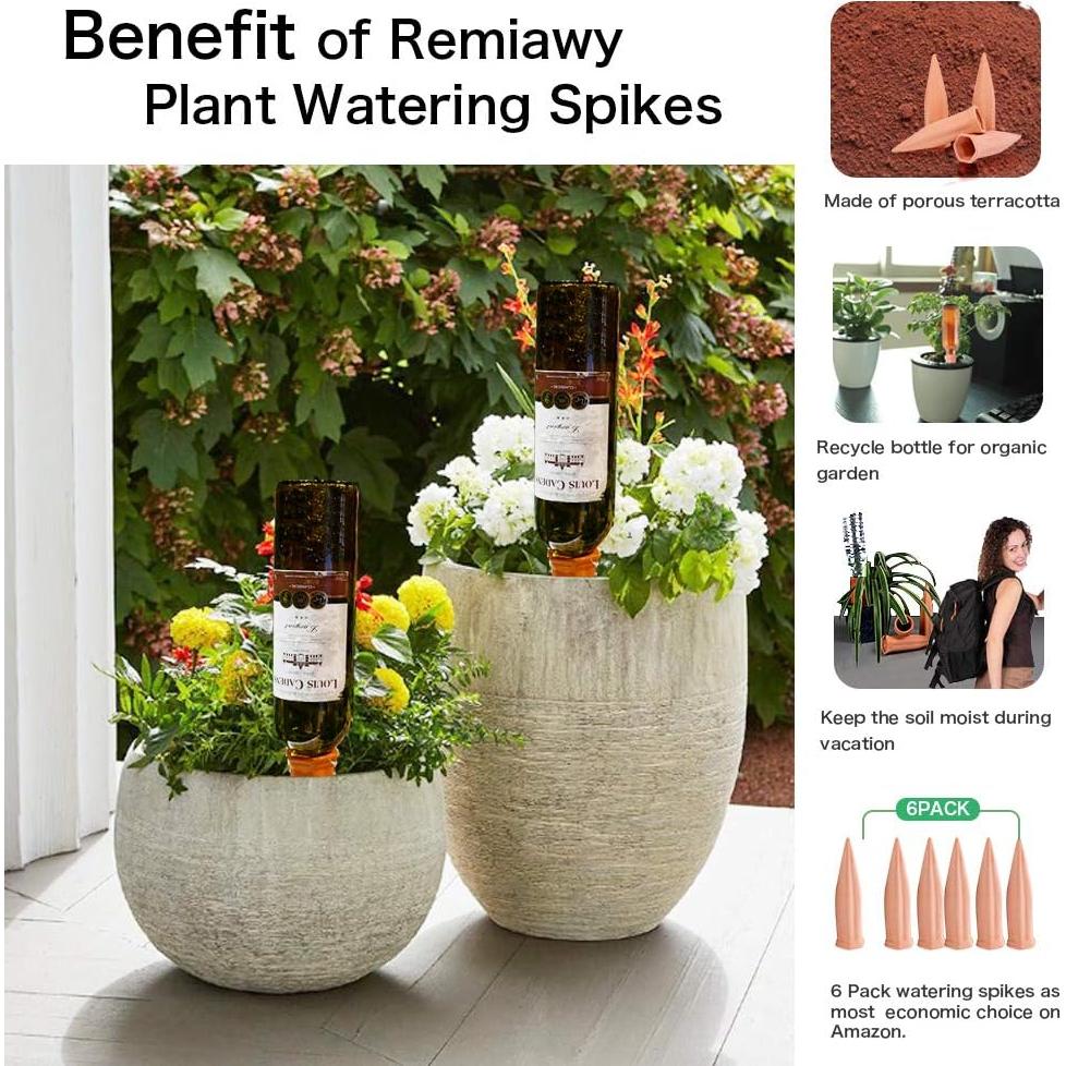 Estacas de Riego Automático Remiawy Paquete de 6 Terracota