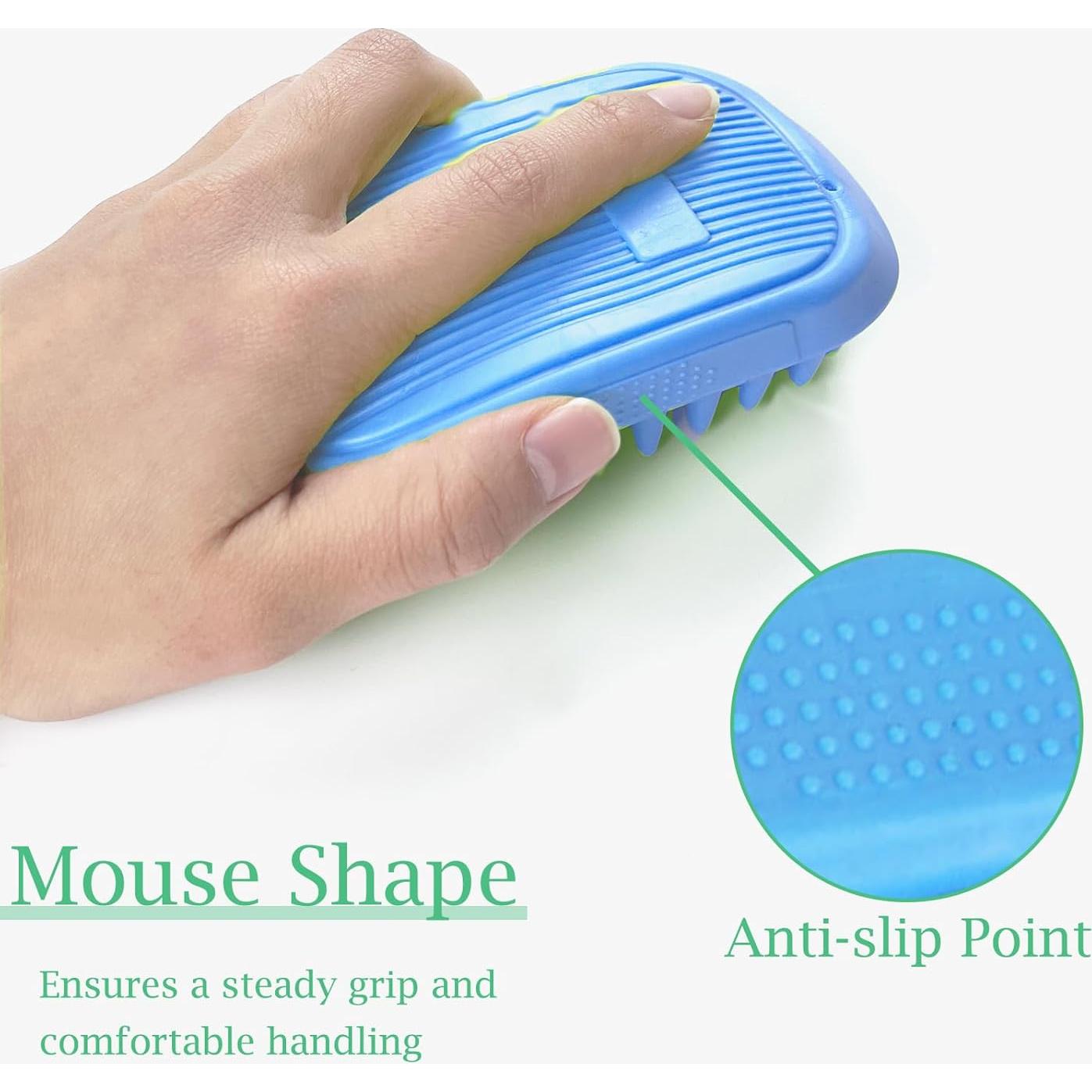 Cepillo de Baño para Perros Yintoper Azul 12.5x6.8cm Silicona