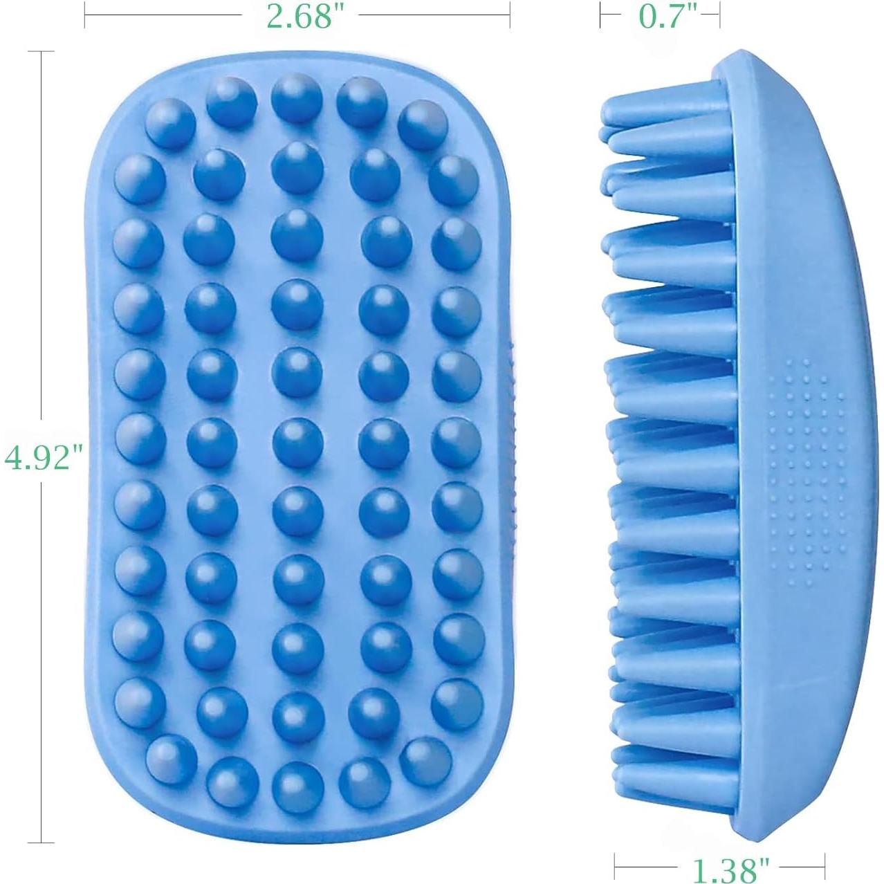 Cepillo de Baño para Perros Yintoper Azul 12.5x6.8cm Silicona