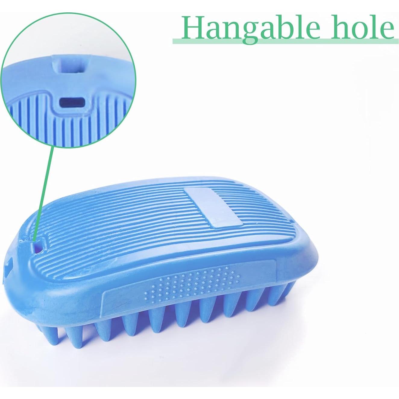 Cepillo de Baño para Perros Yintoper Azul 12.5x6.8cm Silicona