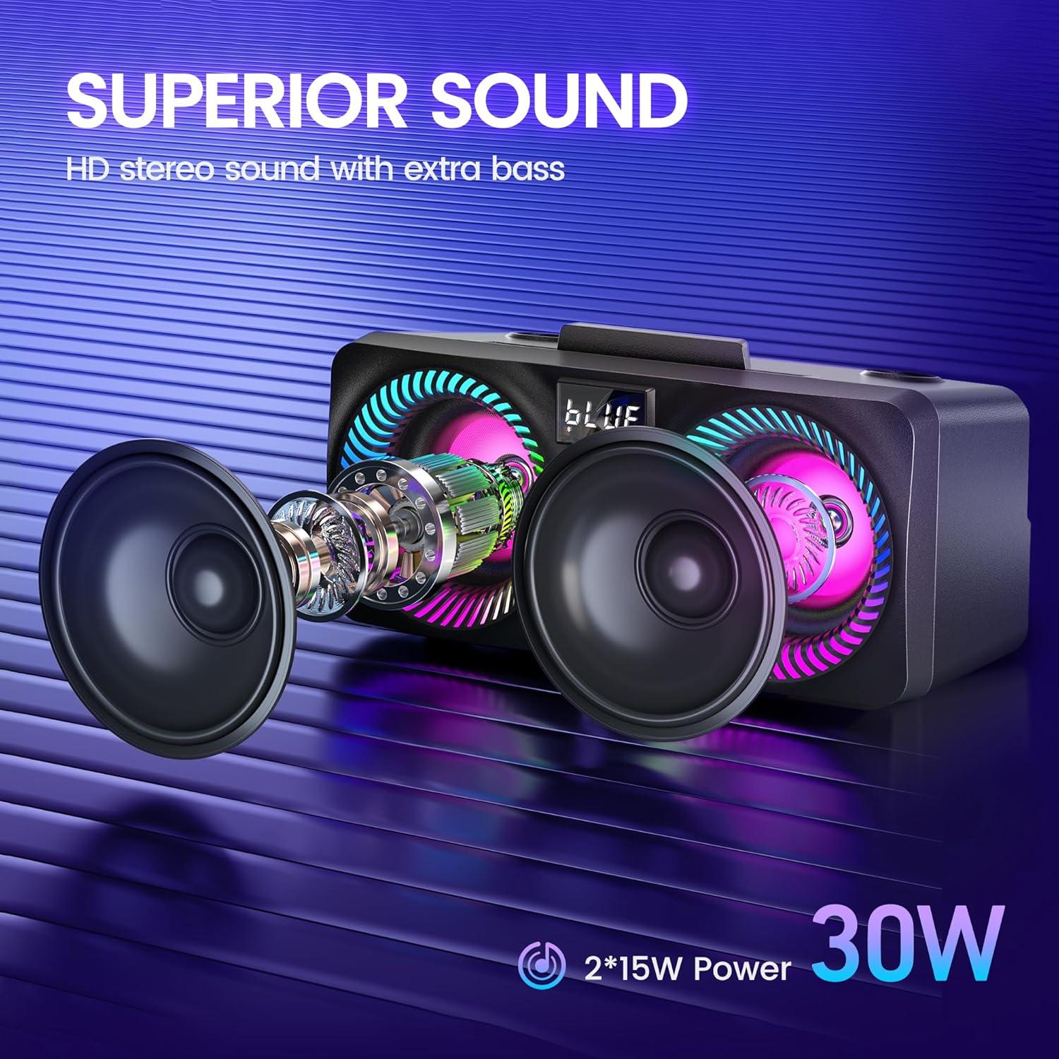 Karaoke Portátil MusyVocay NT001 con 2 Micrófonos y LED