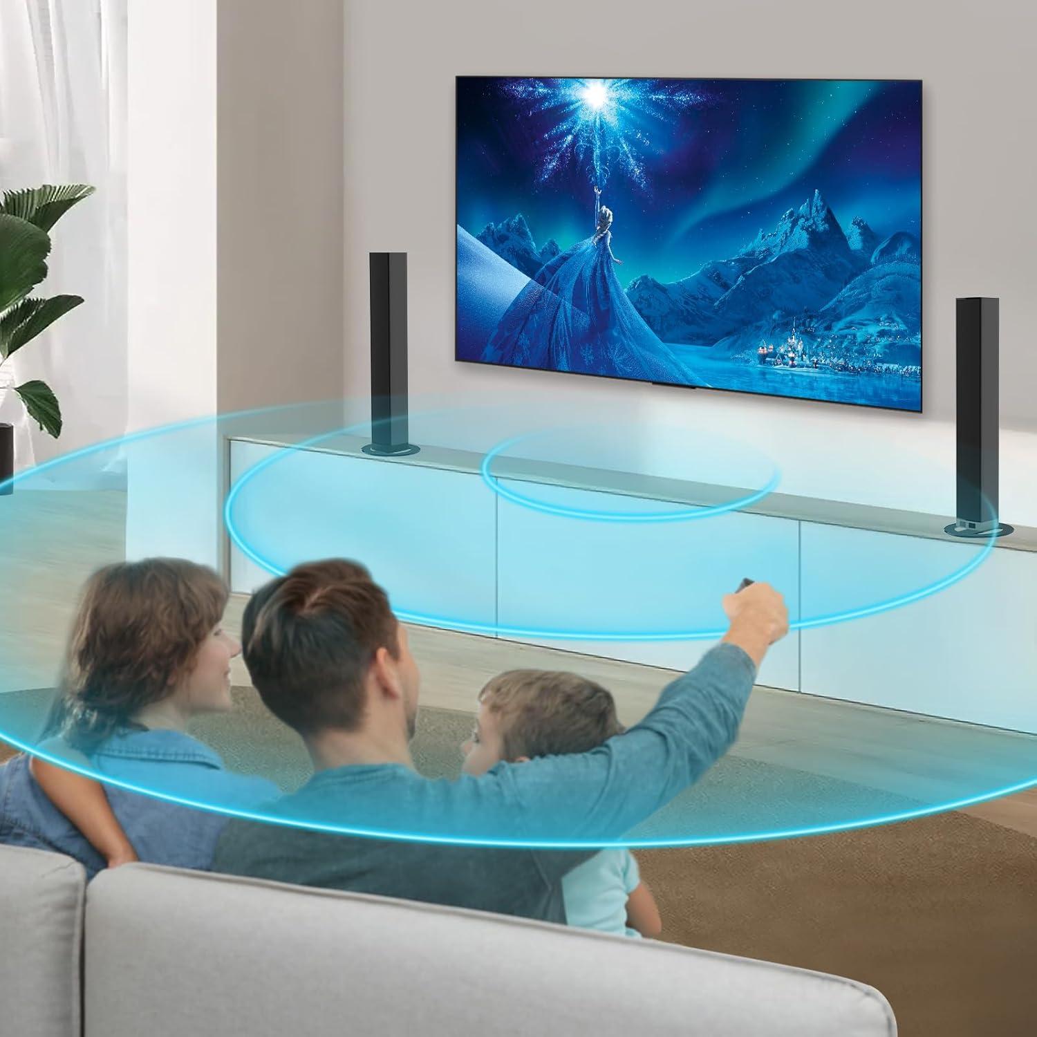 Barra de Sonido MZEIBO 80W Bluetooth 2 en 1 para TV