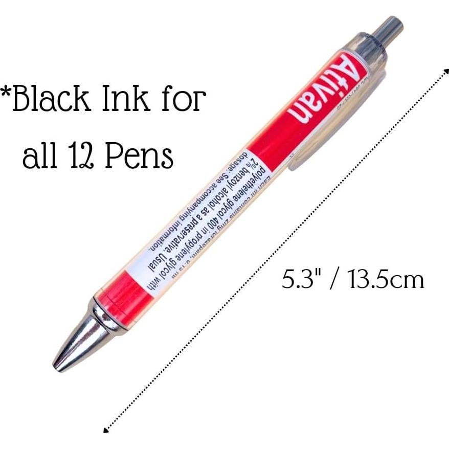 Bolígrafos Farmacéuticos YJ PREMIUMS 12 Pcs Multicolor