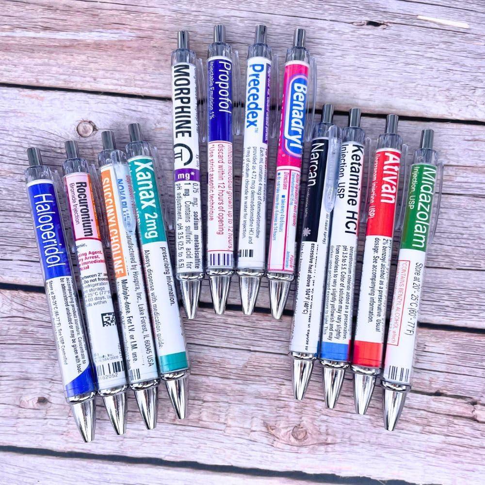 Bolígrafos Farmacéuticos YJ PREMIUMS 12 Pcs Multicolor