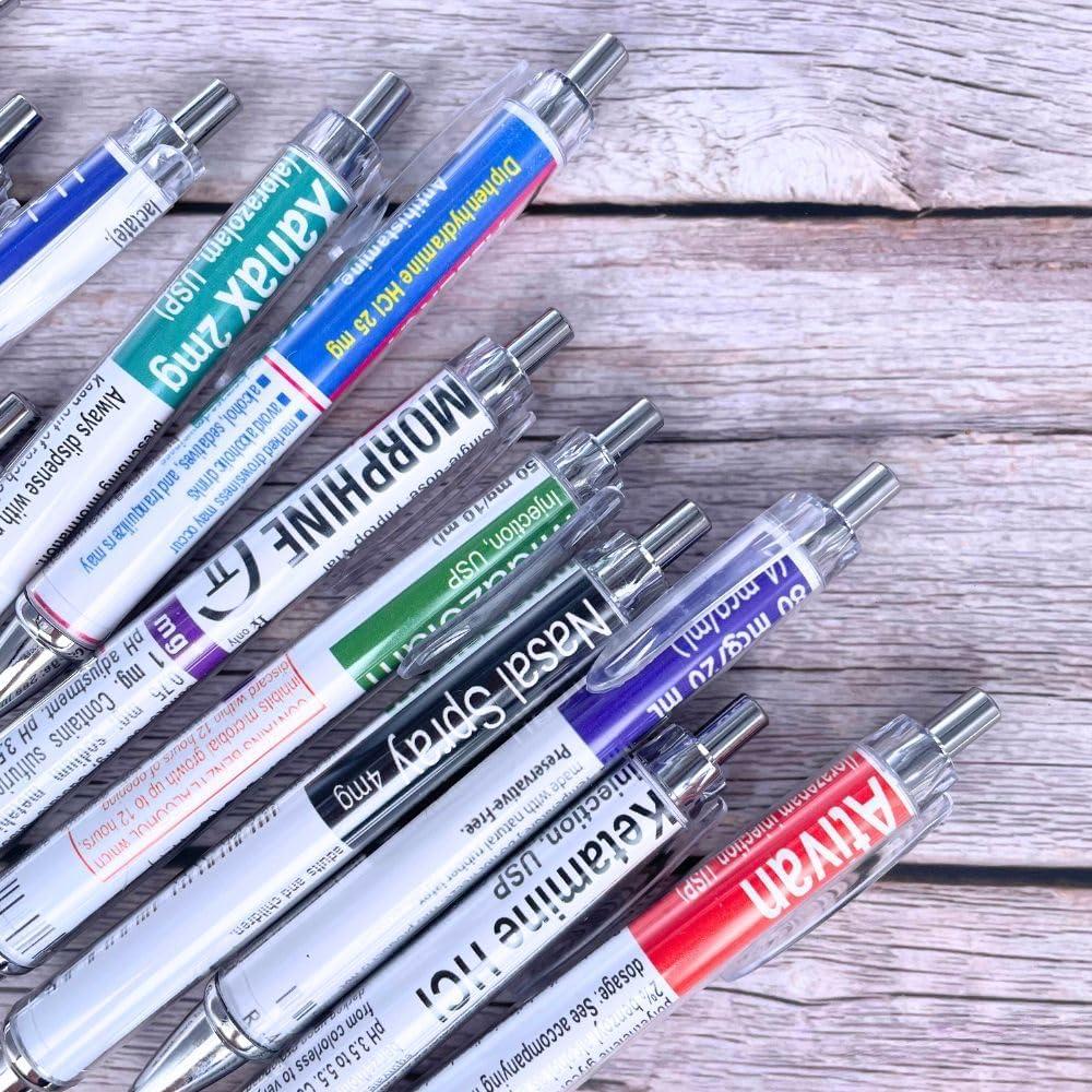 Bolígrafos Farmacéuticos YJ PREMIUMS 12 Pcs Multicolor