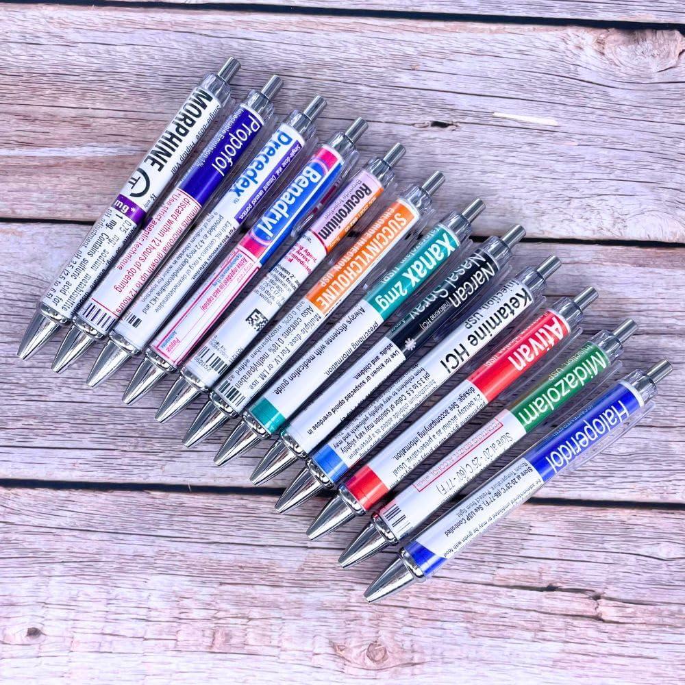 Bolígrafos Farmacéuticos YJ PREMIUMS 12 Pcs Multicolor