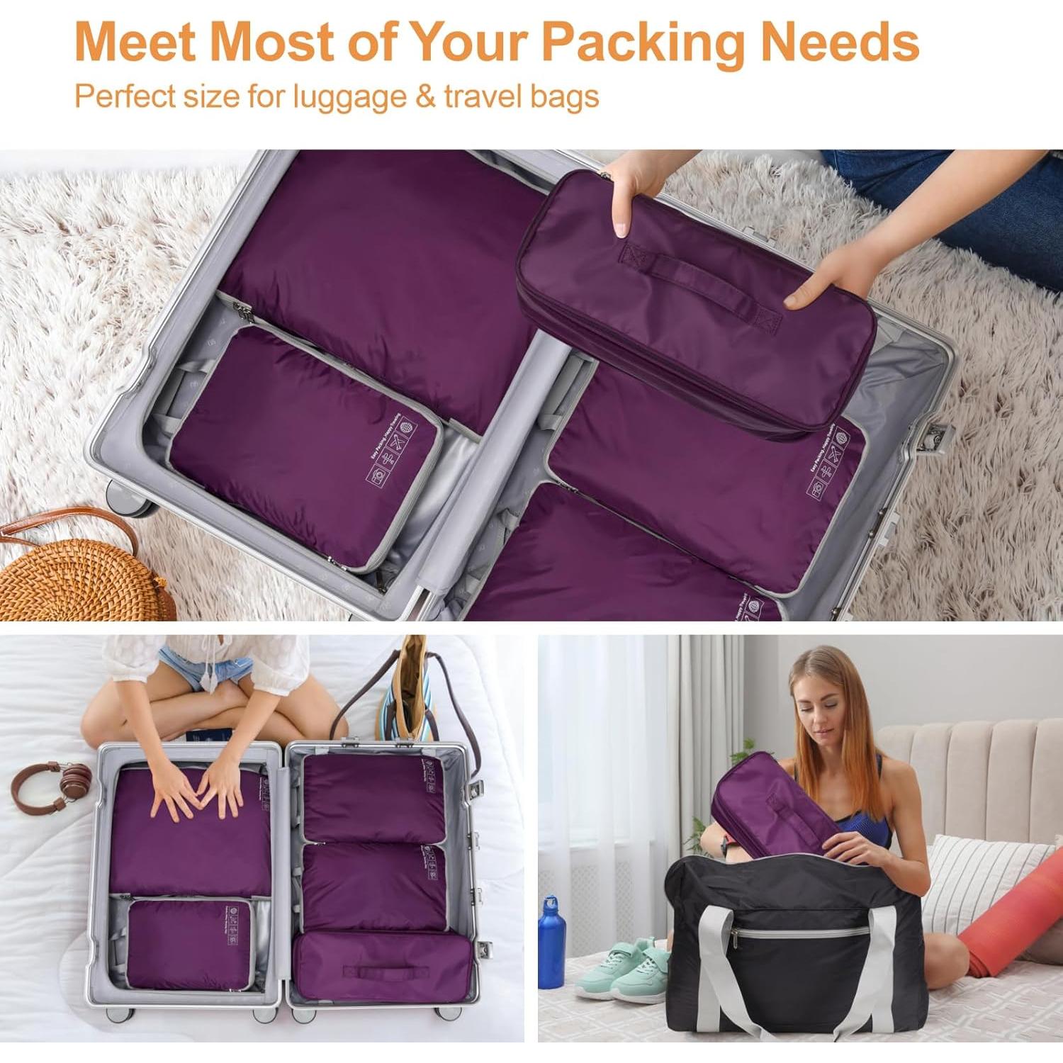 Bolsa Organizadora de Ropa Interior Cambond 4-en-1 Púrpura