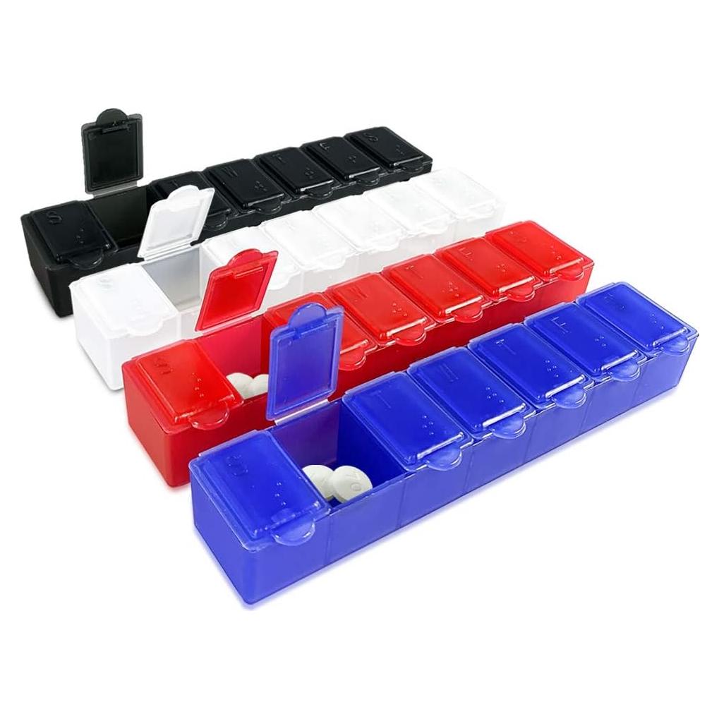 Caja de Pastillas Pequeña USA Merchant 7 Días 4 Colores