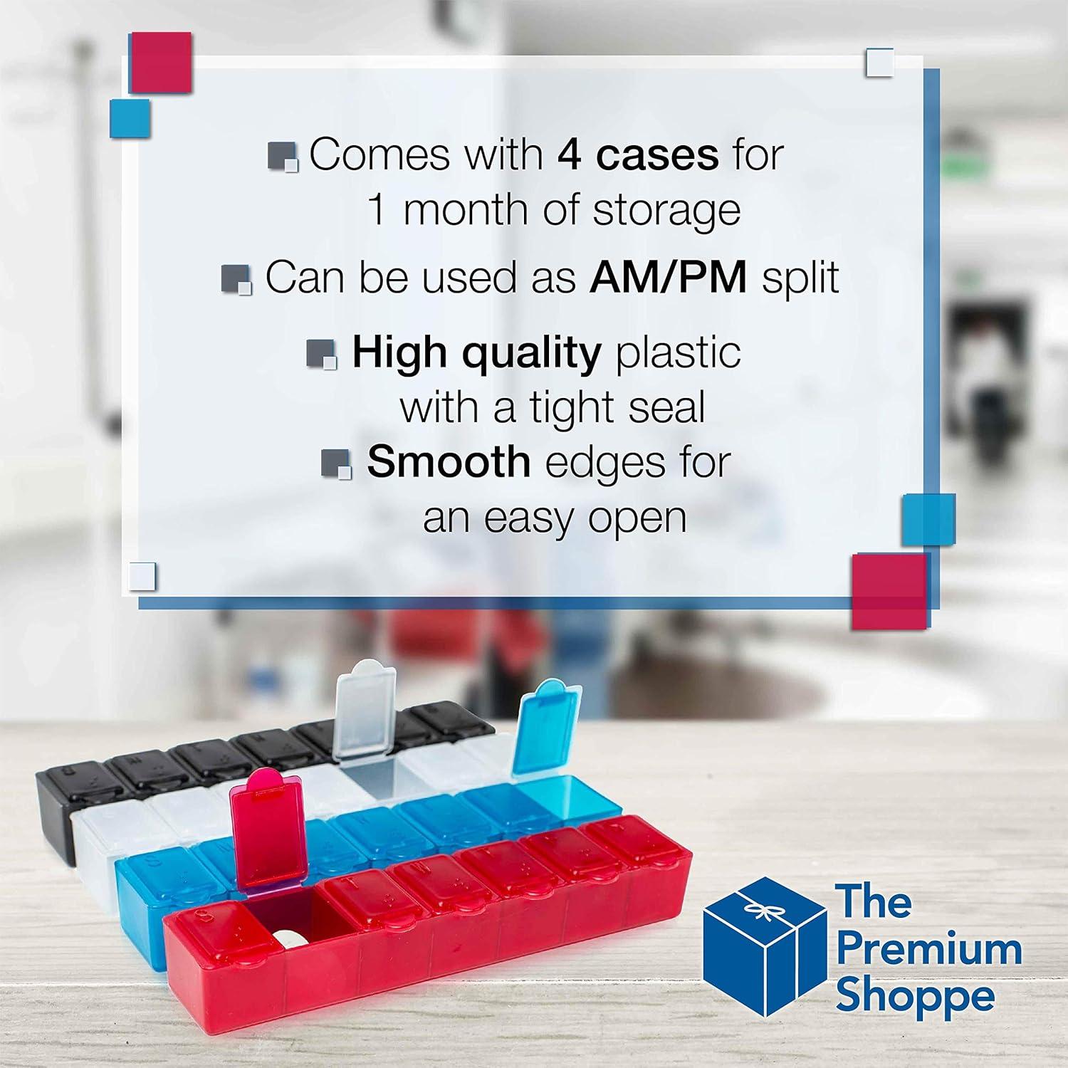 Caja de Pastillas Pequeña USA Merchant 7 Días 4 Colores