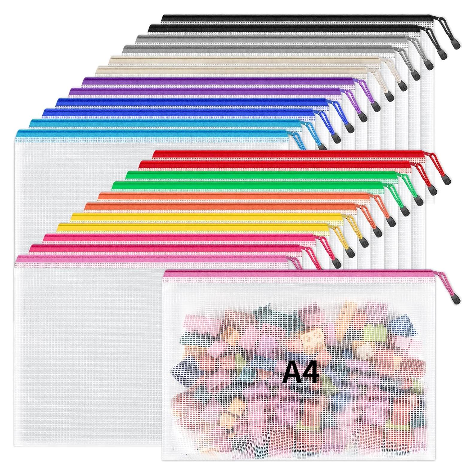 Bolsas con Cierre Umriox 24 Piezas 12 Colores A4