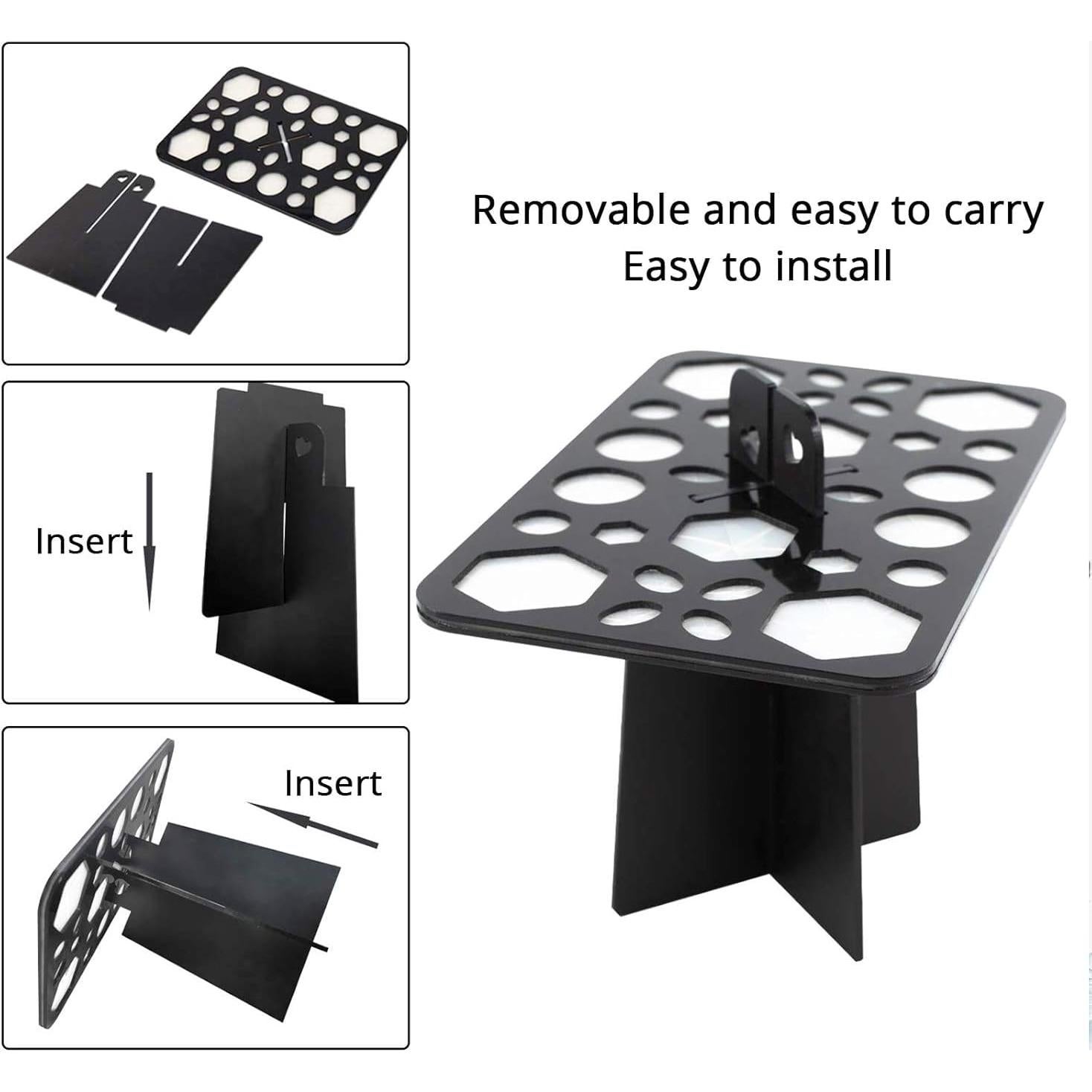 Soporte para Secado de Brochas BEAKEY 28 Agujeros Negro