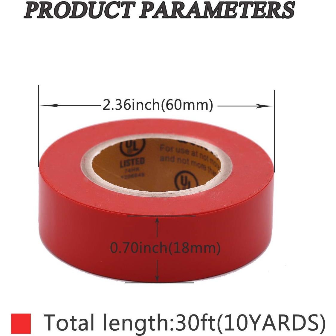 Cinta Aislante Eléctrica Multicolor SoundOriginal 6 Rollos 0.7" x 9.14m