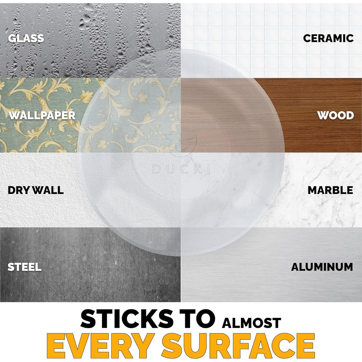 Protector de Pared Ducki | Tapones Transparentes para Puertas | Paquete de 6