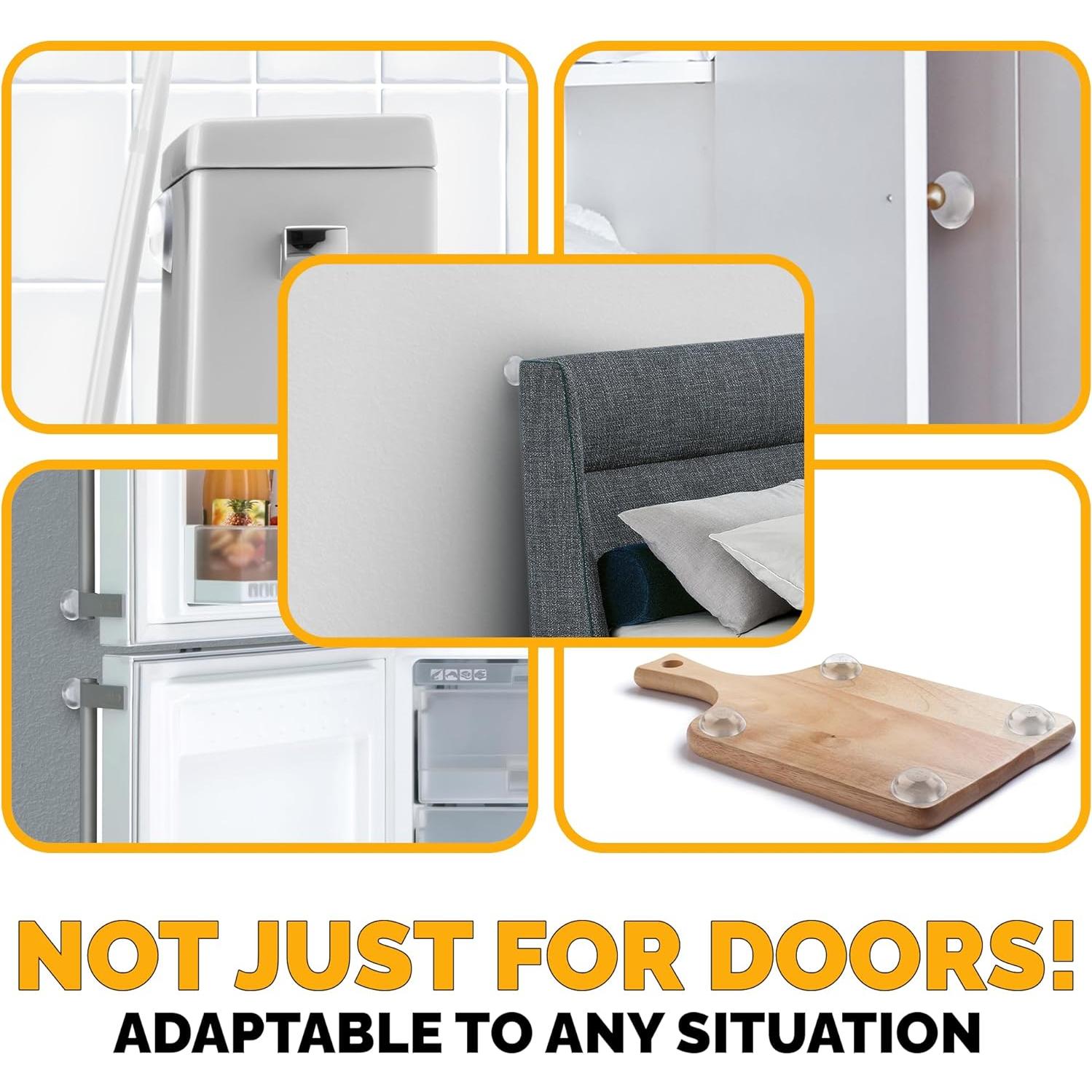 Protector de Pared Ducki | Tapones Transparentes para Puertas | Paquete de 6